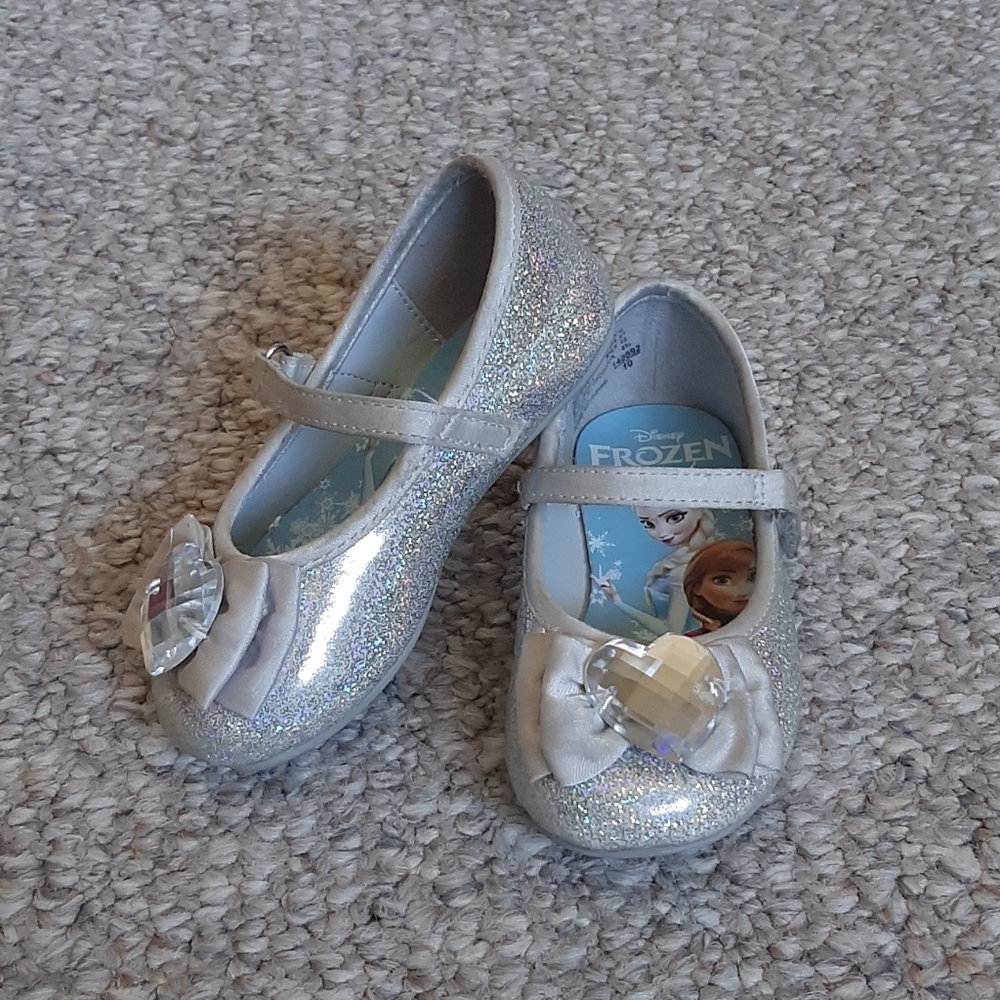 Disney Frozen Silver Glitter Kids Shoes